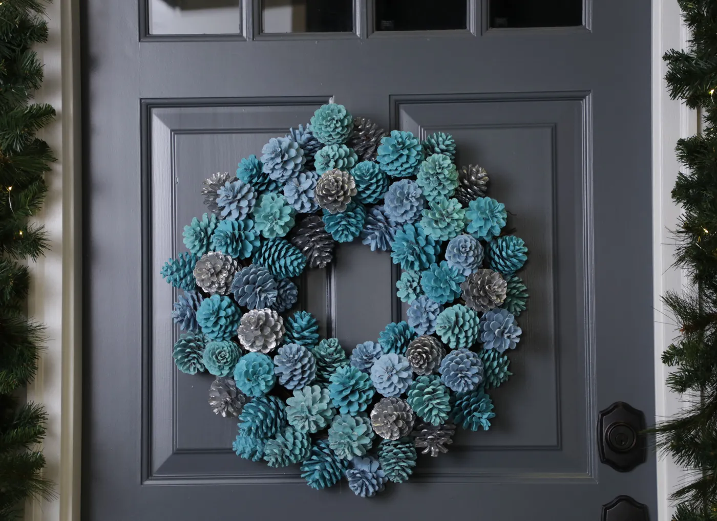 Dress Up Your Door with This DIY Ombre Pinecone Wreath