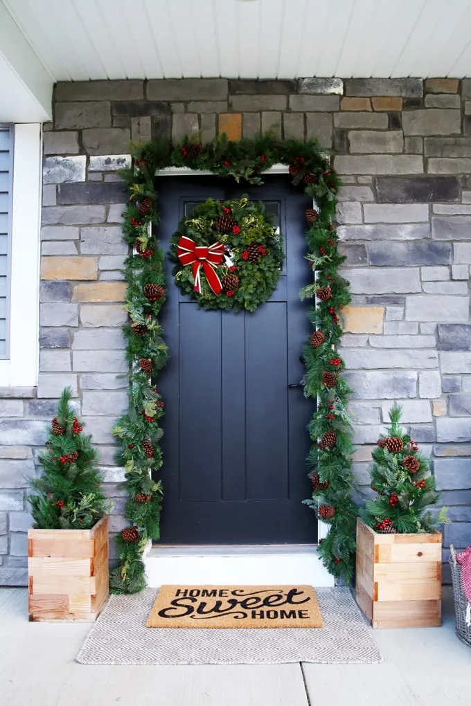 Easy Christmas Door Decor for a Festive Home - Mod Podge Rocks