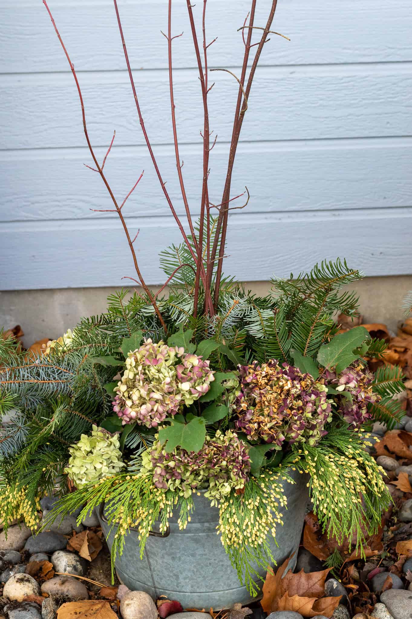 Easy Winter Container Decorating Ideas - Pinecone Cottage Retreat