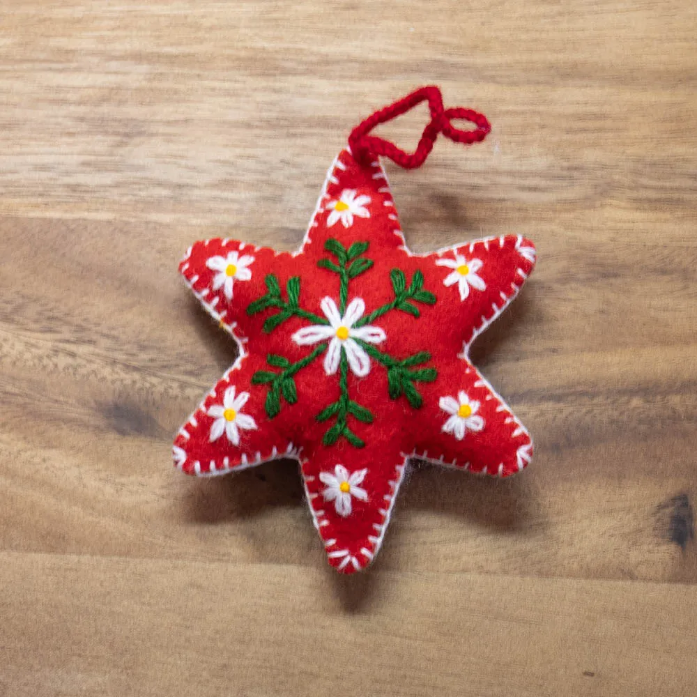 Felt Star Ornament – Hemslöjd Swedish Gifts