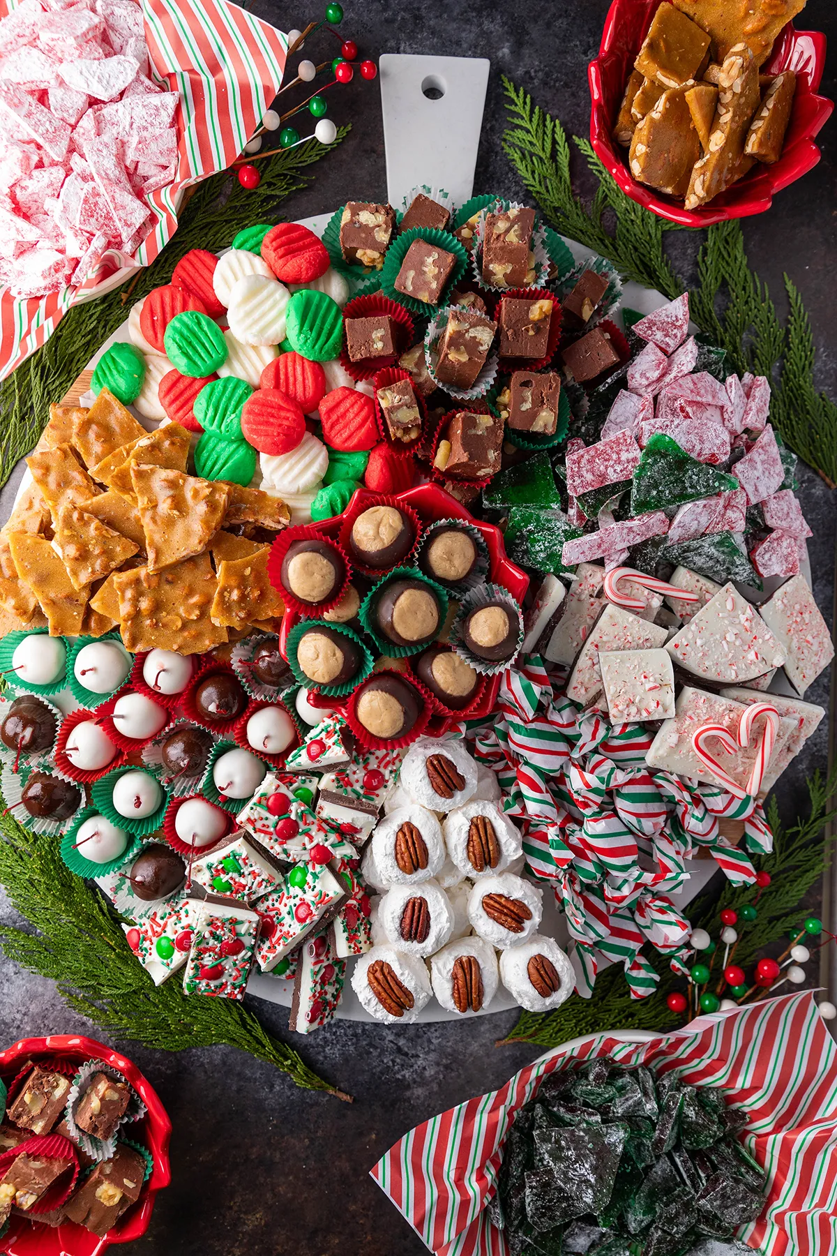 Festive M&M's Christmas Bark