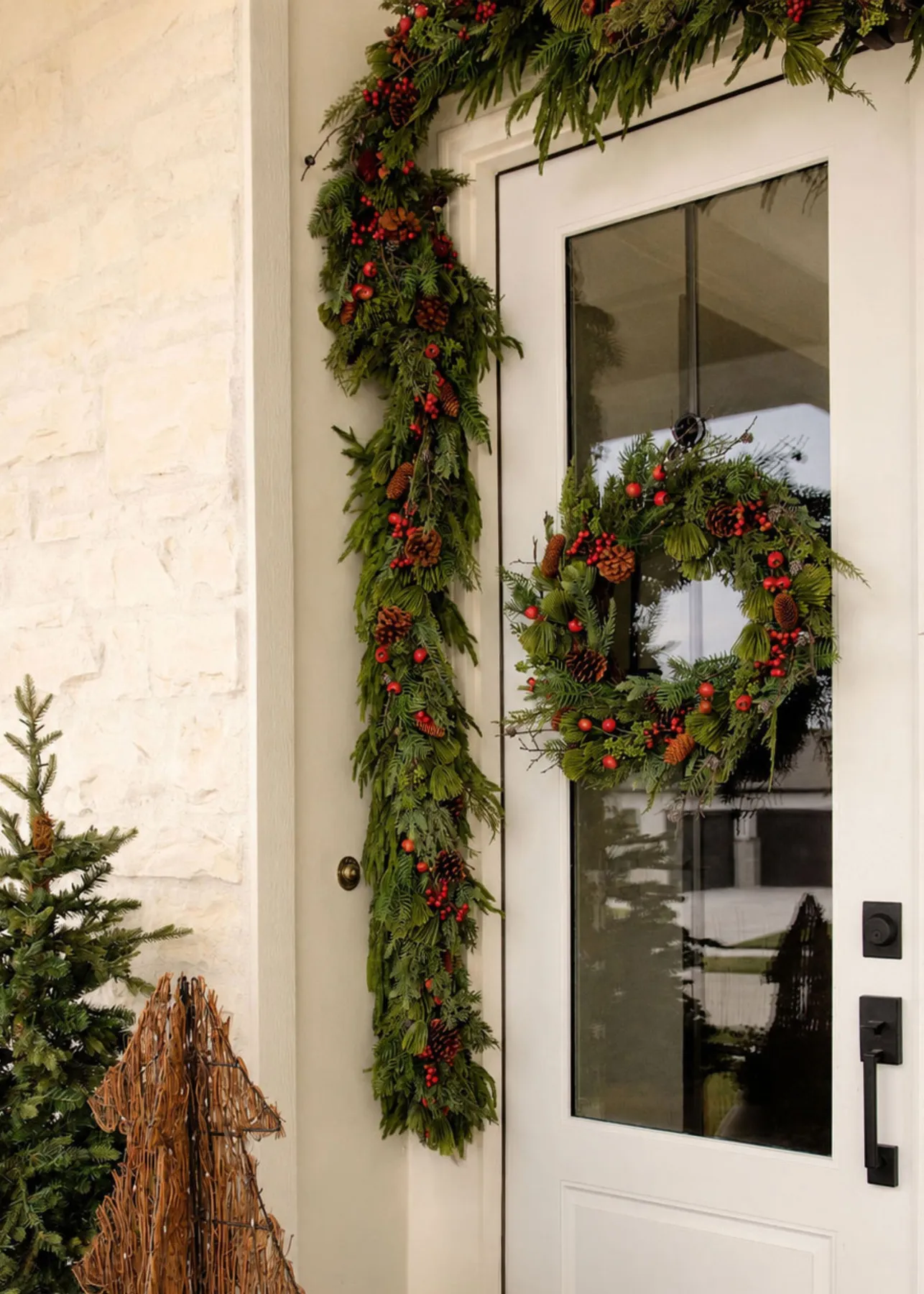 Festive Winter Pine and Pod Garland - 72'