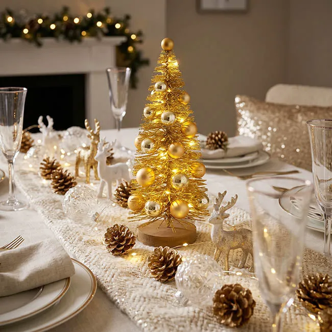 Gold Christmas Table Topper Elegant Gold Christmas Table Scape Randi Garrett Design