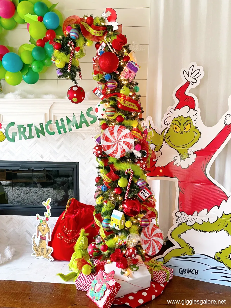 Green Monster Christmas Tree Kit, Mean One Tree Kit Grinch Christmas tree