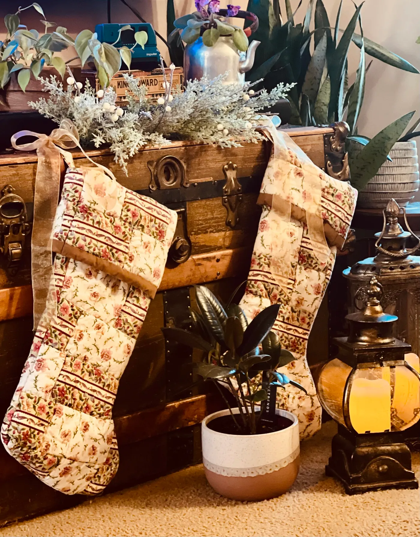 Handmade Heirloom Vintage Quilt Christmas Stocking — Cottage Kitchen and  Market