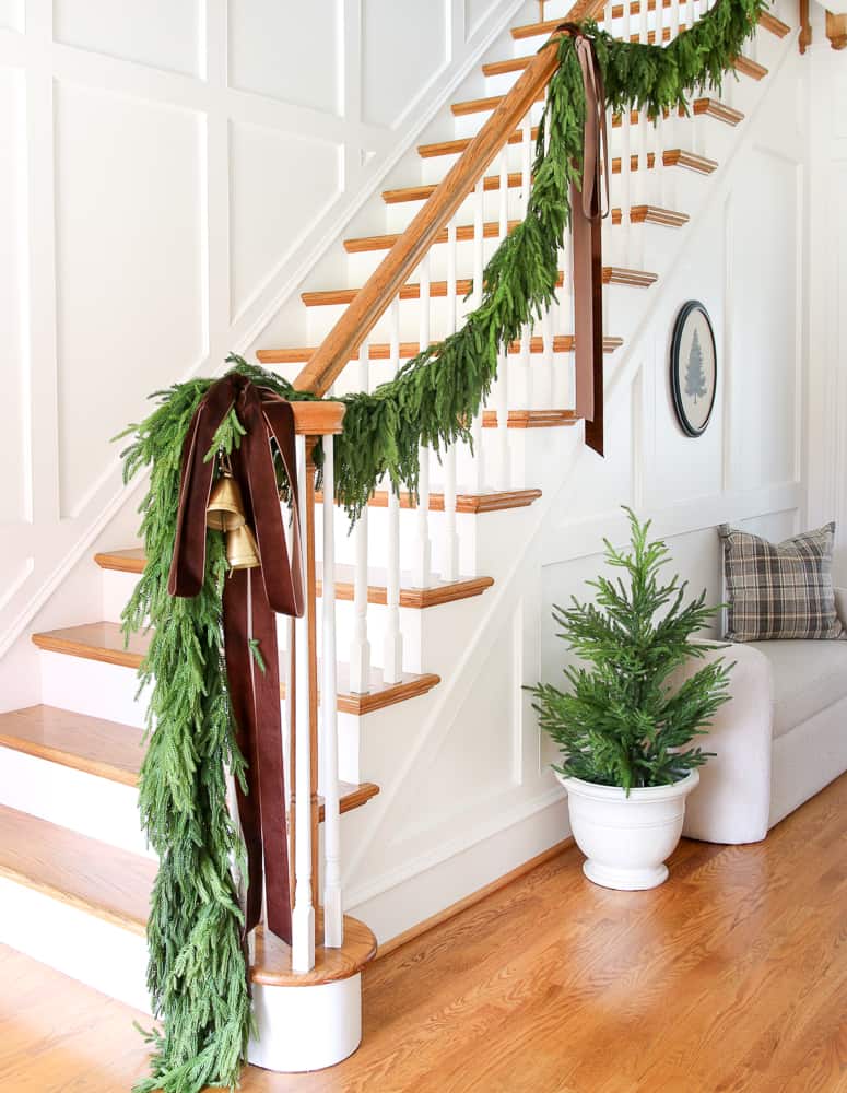 Hang Garland on a Staircase With These Simple Steps - Stefana Silber