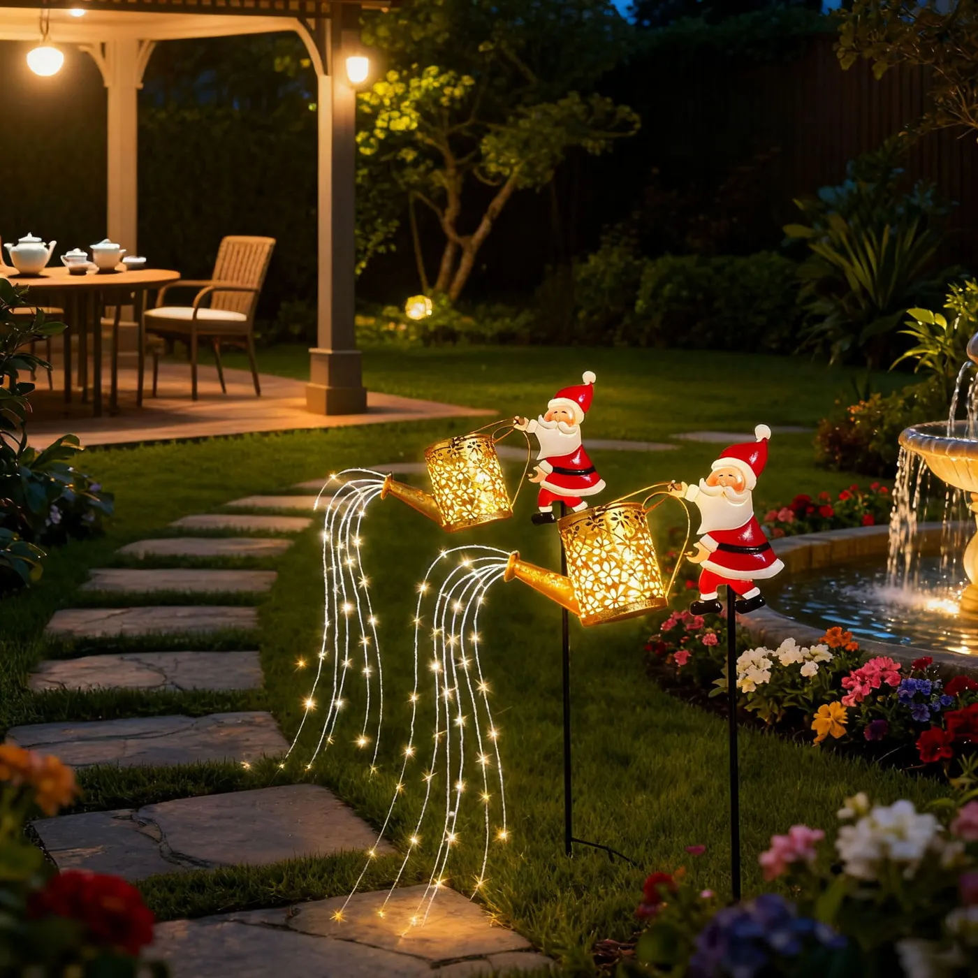 HCBY Solar Christmas Lights - Santa Claus Kettle Stake Lamp, Festive Outdoor  Accent, Bright Decorative Feature, Sturdy Weather-Resistant Display, Garden  Lawn Lighting - Walmart.ca