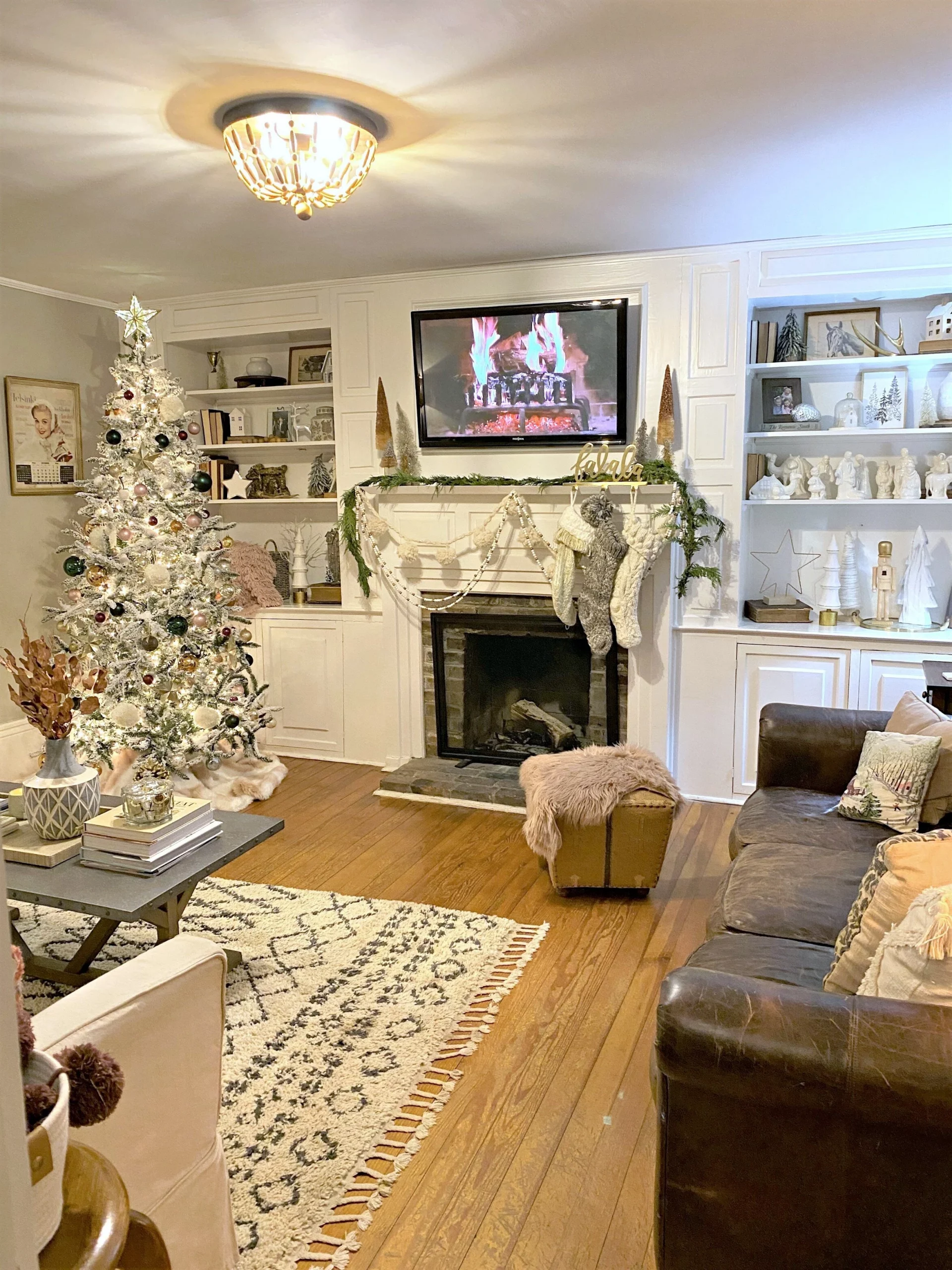 Holiday Home Tour 2019: Neutral White Christmas Living Room — Gathered Living