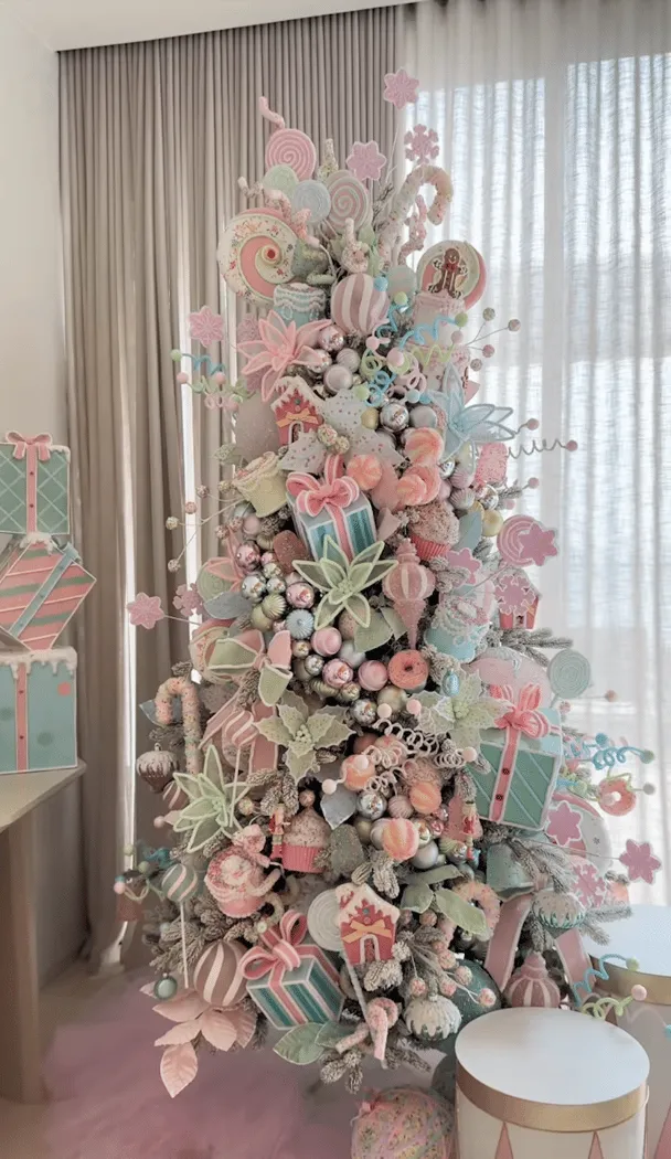 How celebrities are decorating their Christmas trees in 2024.
