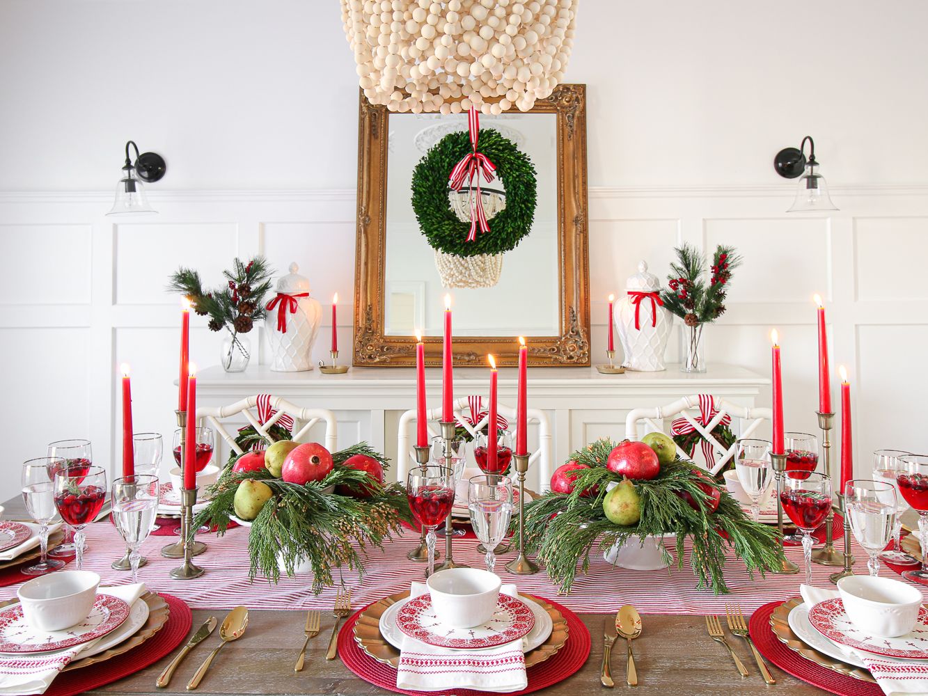 How to Create a Traditional Christmas Tablescape - Stefana Silber