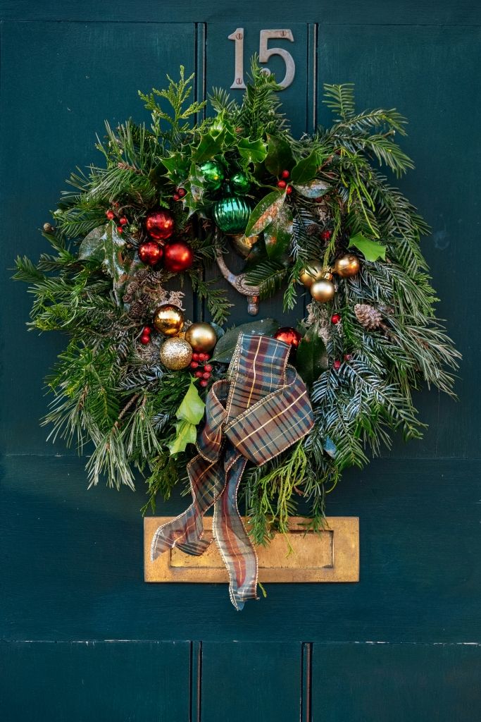 How to Deck the Front Door for the Holidays: A Dazzling Christmas Wreath