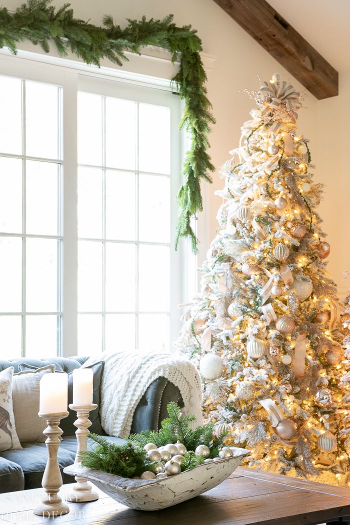 How to Decorate A Christmas Tree with Mixed Metals - Sanctuary Home Decor