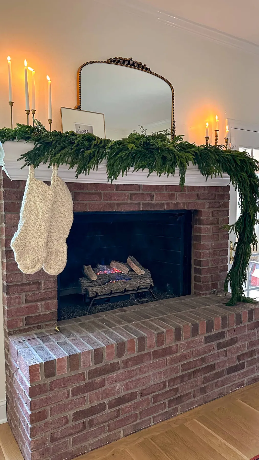 How to Layer Garland on the Mantel - allisonskiff.com