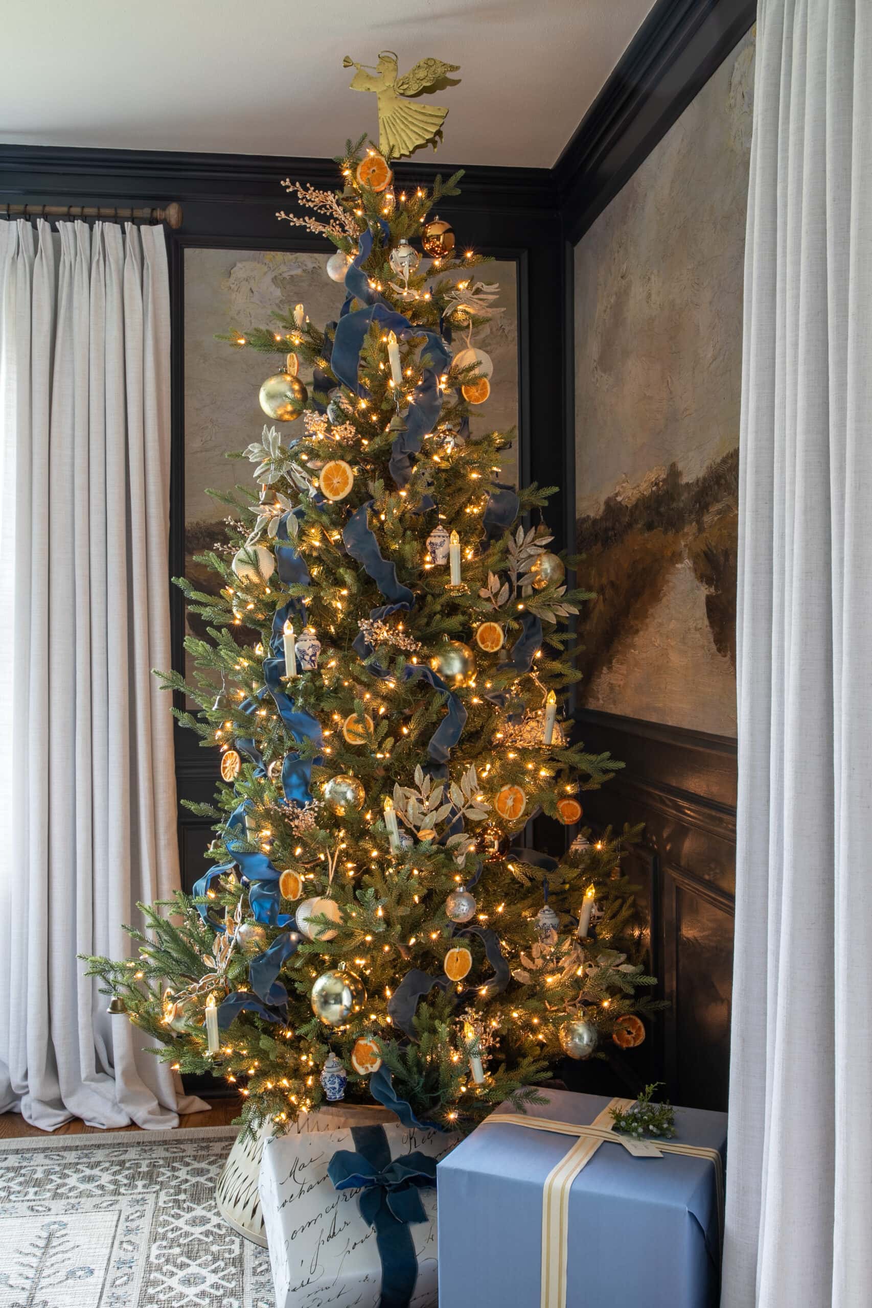 How to Put Christmas Tree Ribbon Decorations on Trees - Bless'er House