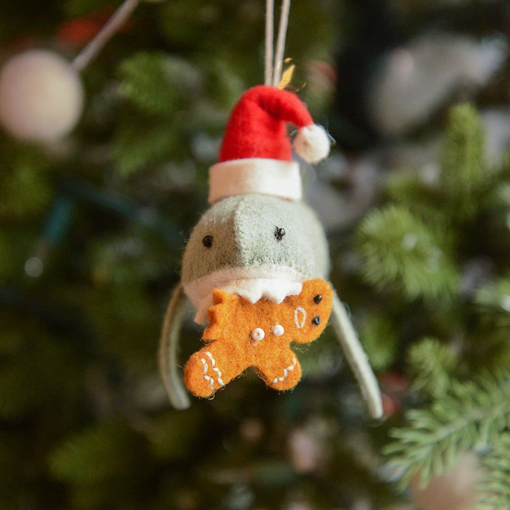 Jolly Santa Shark with Gingerbread | Handmade Christmas Keepsake –  Craftspring