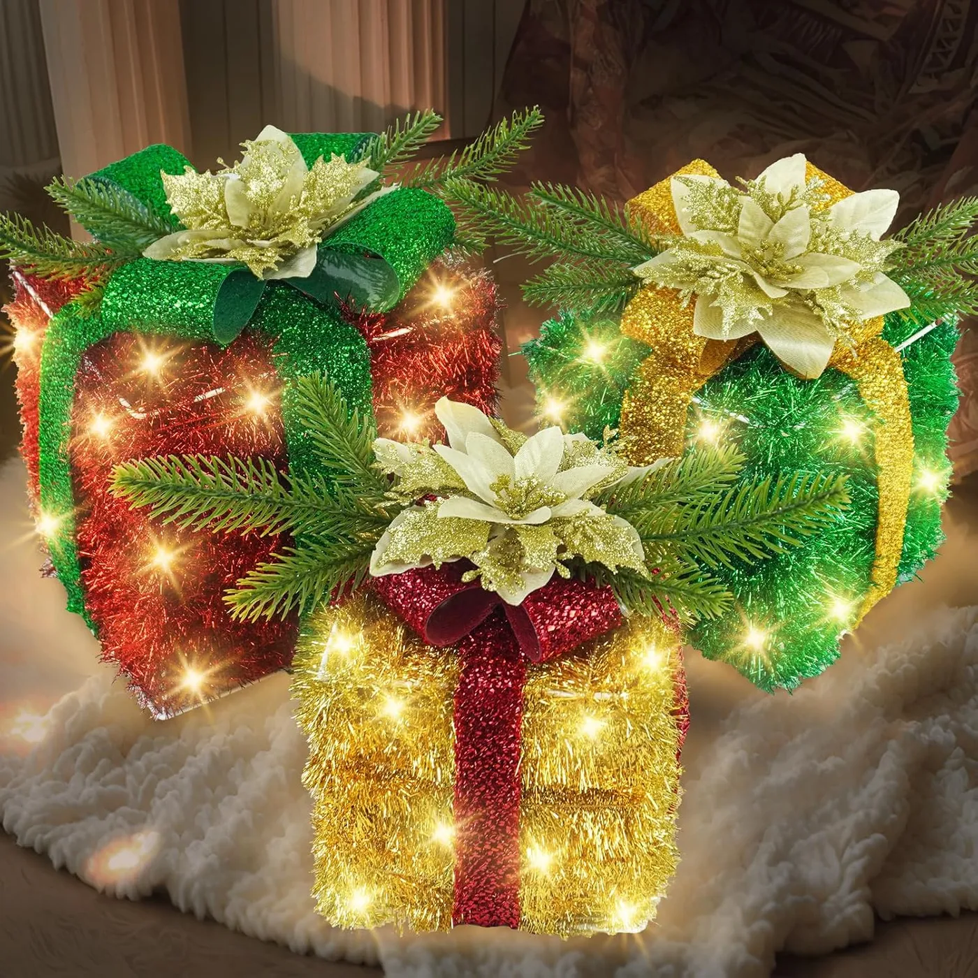 Krissing 3pcs Lighted Boxes for Christmas Antigua and Barbuda | Ubuy