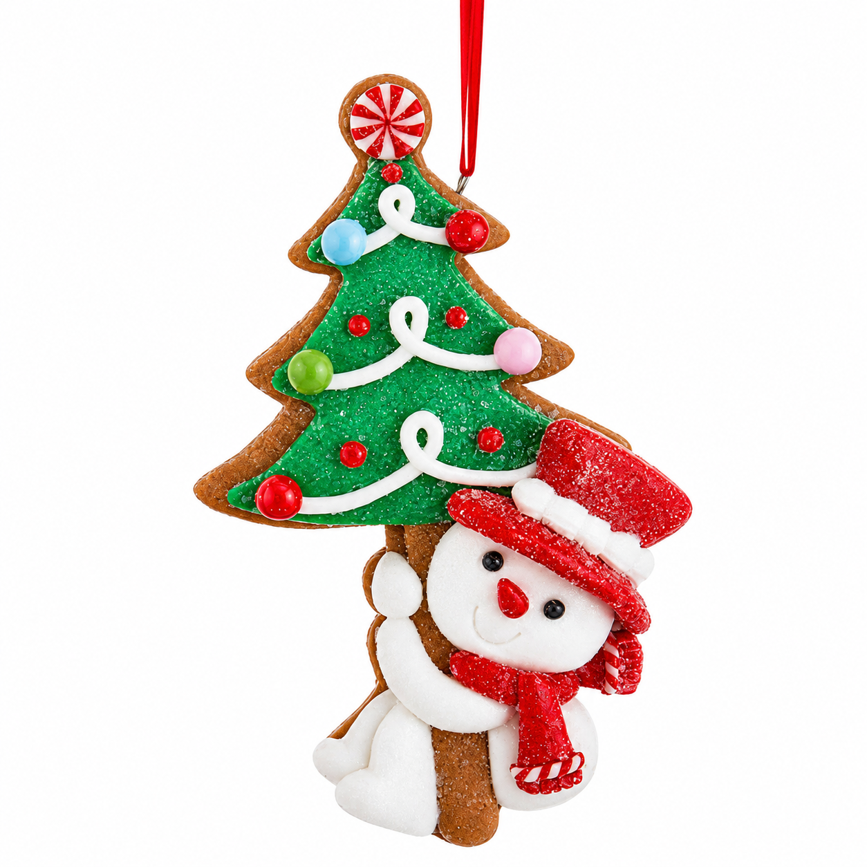Kurt Adler Gingerbread Snowman With Cookie Ornament