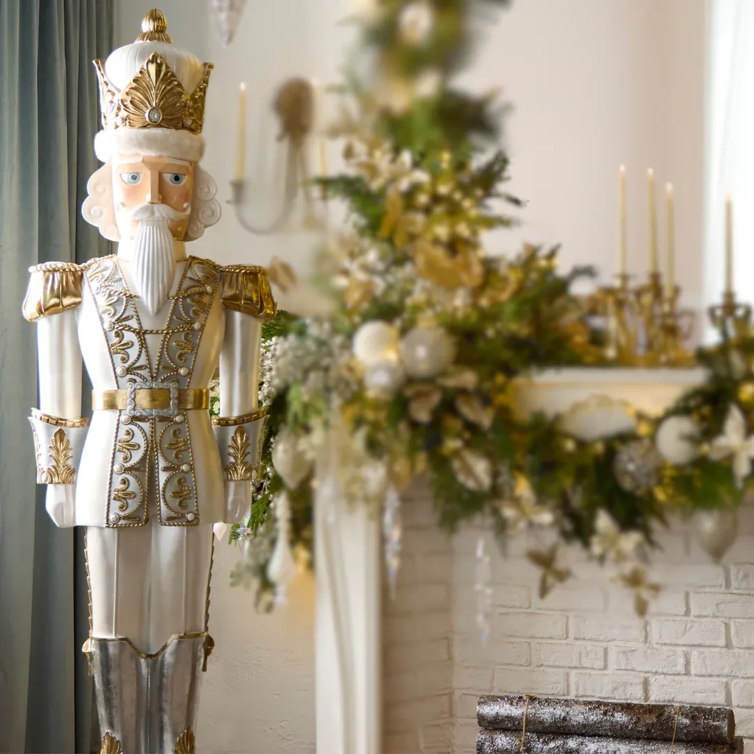 Large Nutcracker Tree Ornaments 5ft Large Traditional Xmas Nutcracker Red,  Green Gold With LEDs Garden Trends