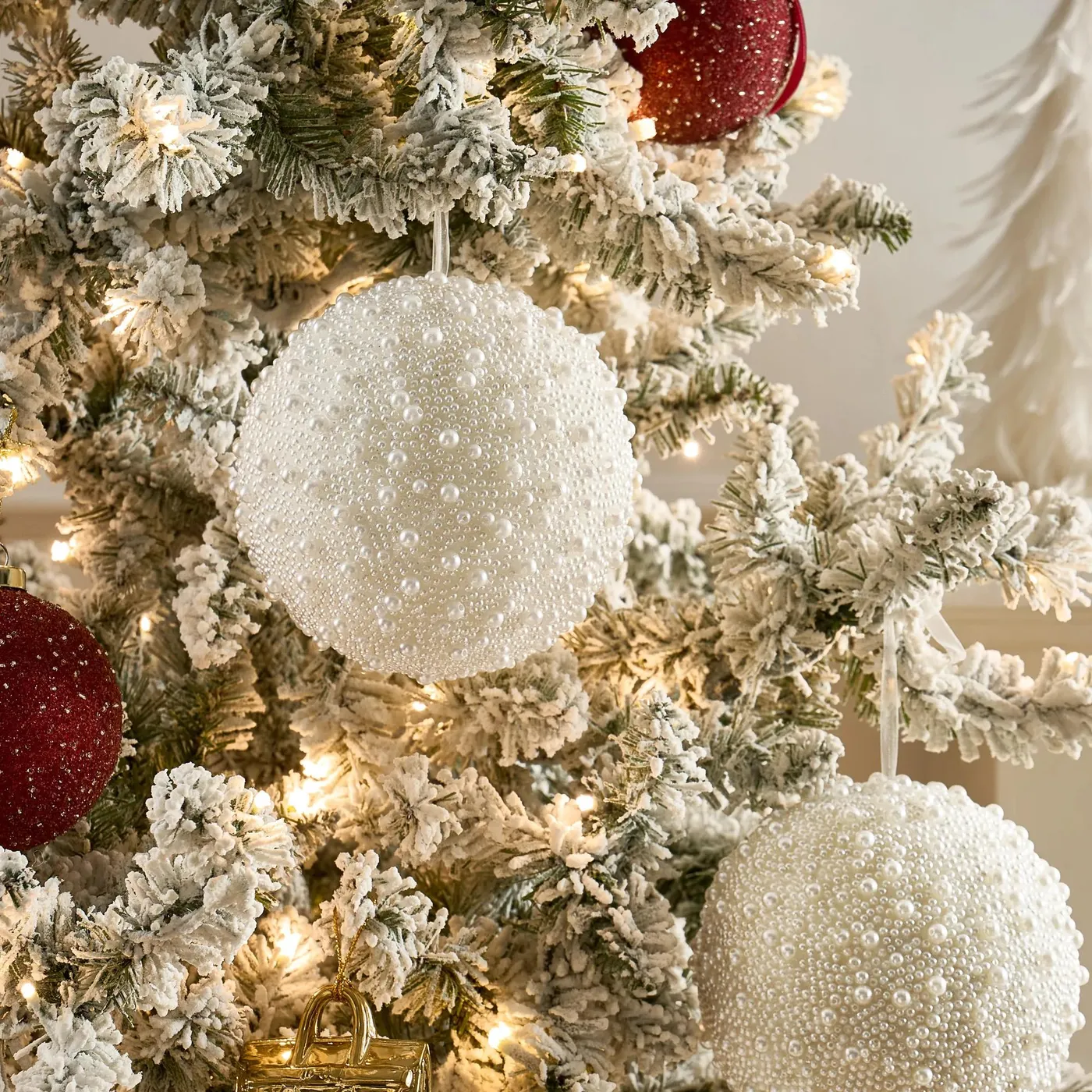 Large Pearl Ornaments 6.5' Set of 2 | Z Gallerie