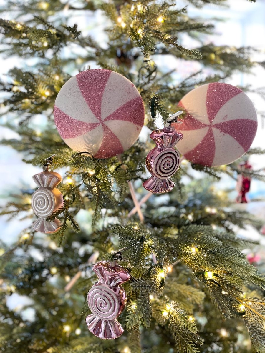 Large Peppermint Lollipop Stem Christmas Tree Pick