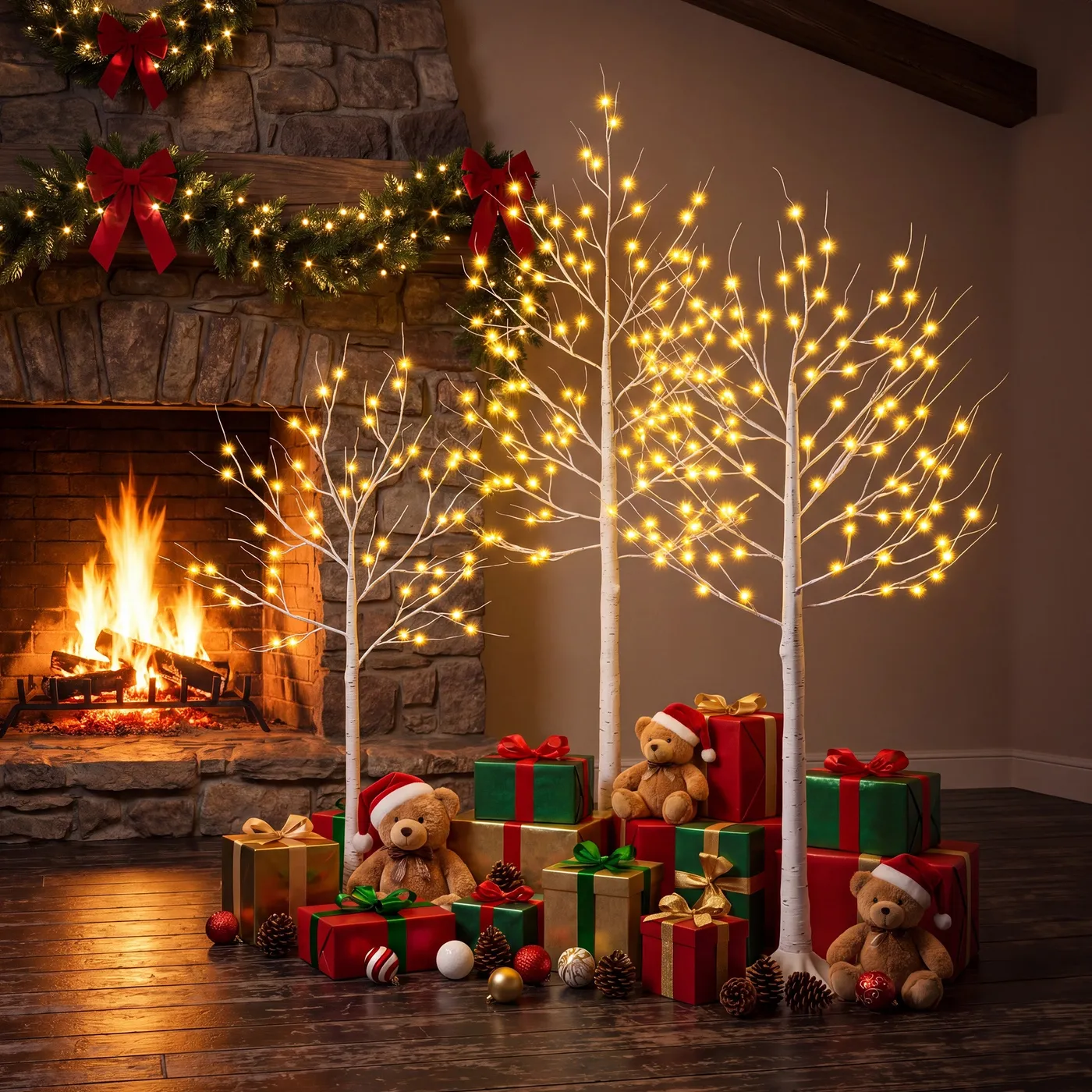LED Birch Tree Light Set 4–6FT 3-Pack | VeriNatural