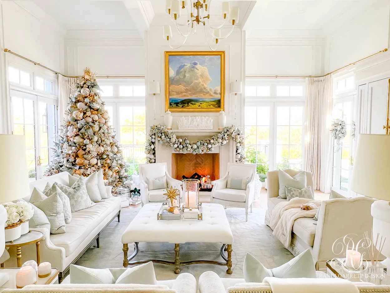 Luxe Christmas Family Room - Randi Garrett Design