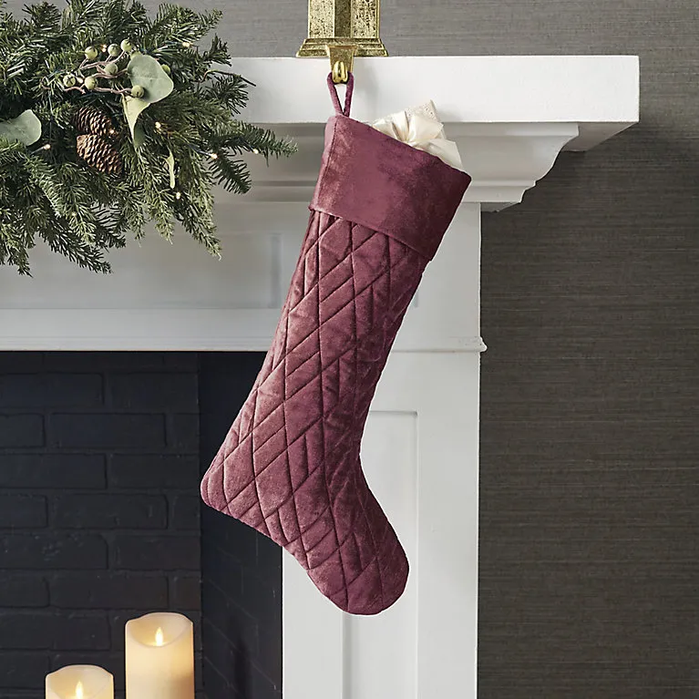 Marquette Velvet Stocking with Textural Detailing Magnolia Market Enchanted  Forest Embroidered Velvet Christmas Stocking Waco XLG