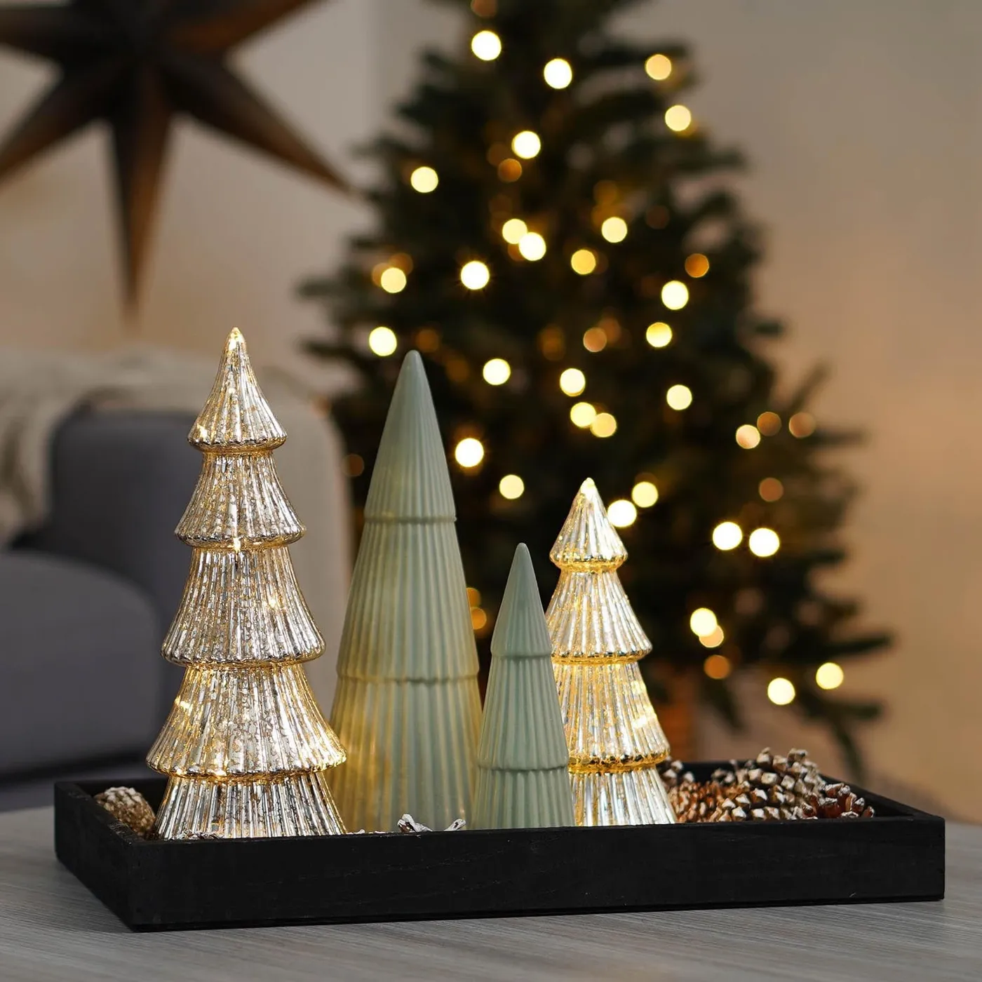 Mercury Glass Tree with LED lights | It's all about Christmas