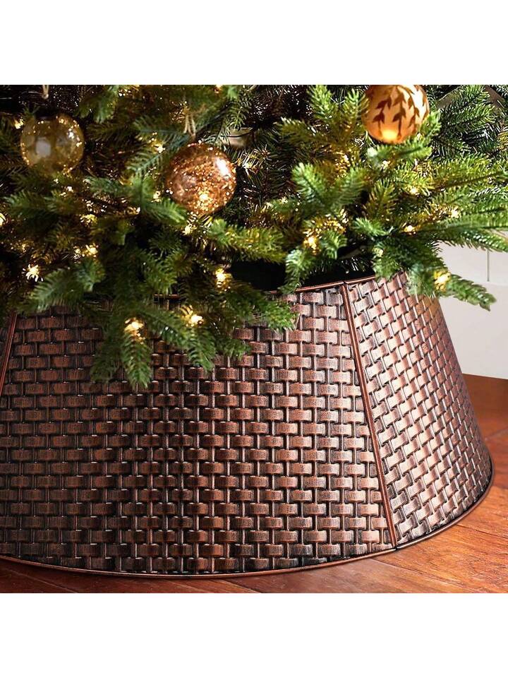 Metal Christmas Tree Collar - 28' Christmas Tree Ring Xmas Tree Base Cover  Stand, Tree Basket Drations Gift, Holiday Dr Christmas Drations Indoor  Outdoor(Bronze),26336121 | SHEIN USA