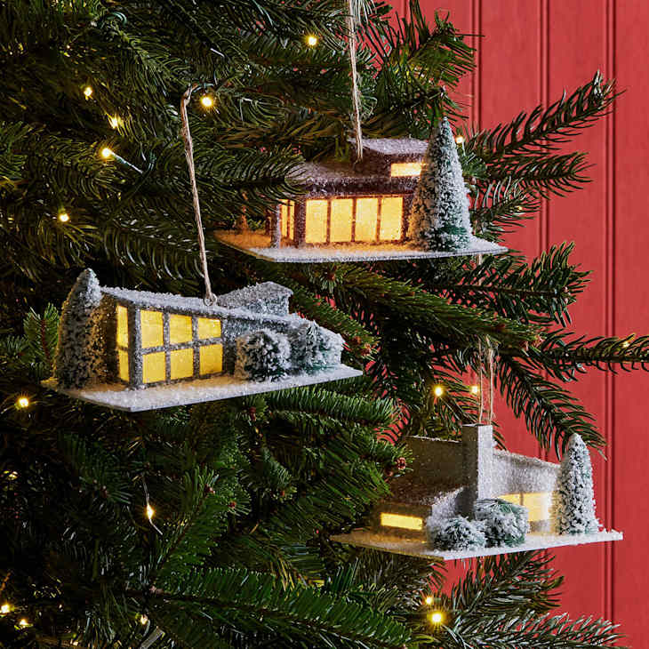 Mid-Centruy Paper House Ornament: West Elm | Apartment Therapy
