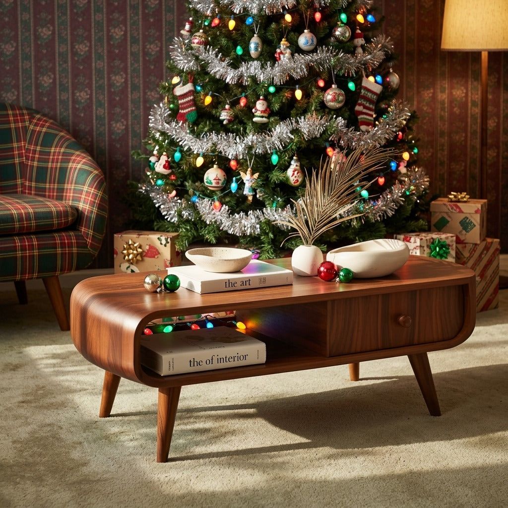 Mid Century Modern Christmas Tree Coffee Table | Ashdeco