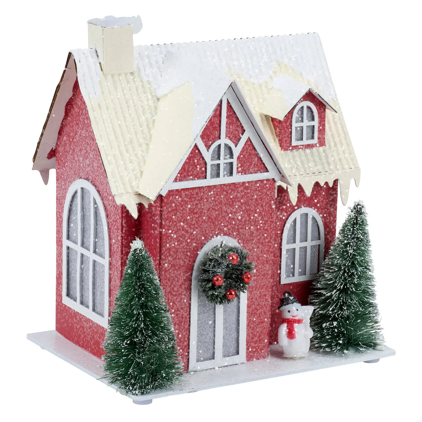 Mini Christmas Houses Lighted Village Houses 23 PCS Lighted Christmas  Winter Village Sets Miniature Houses Trees