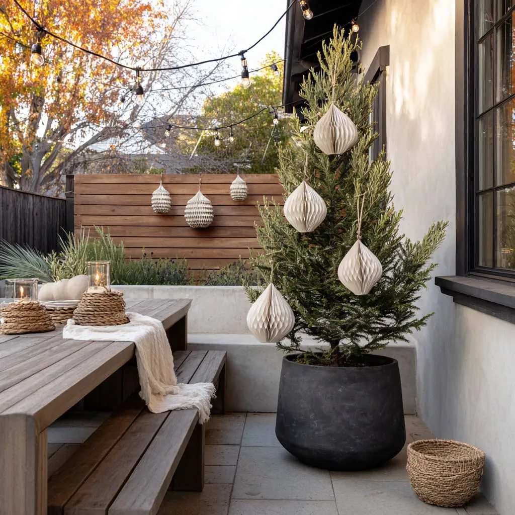 Modern Outdoor Christmas Tree Ideas with Minimal Style | FH