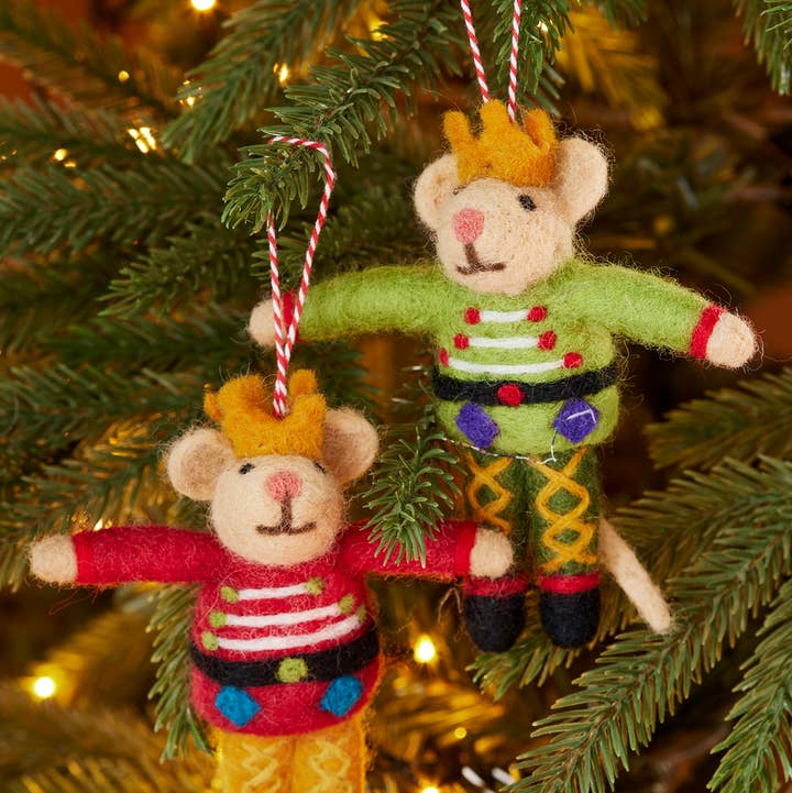 Mouse Felted Wool Ornaments Felted Wool Mouse With Festive Tree Nordic  Christmas Decoration Scandinavian Boutique Hygge