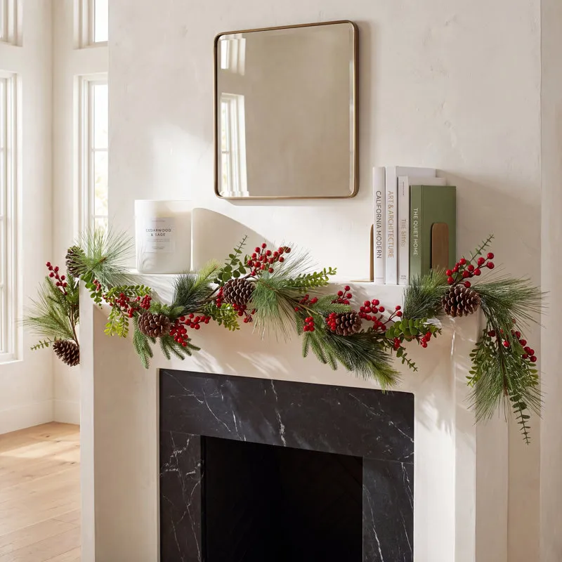 Northlight Seasonal 60' Berry Pine Christmas Garland | Joss & Main