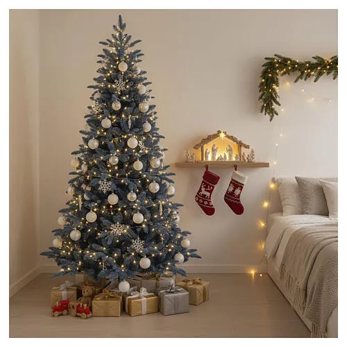 Ocean Blue Christmas Tree 210 cm Poly PVC slim | online sales on HOLYART.com