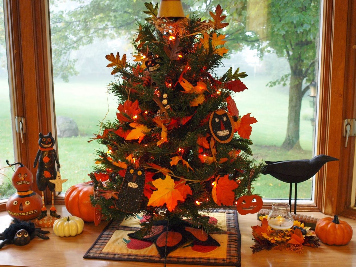 Ohio Thoughts: Fall Decorated Christmas Tree