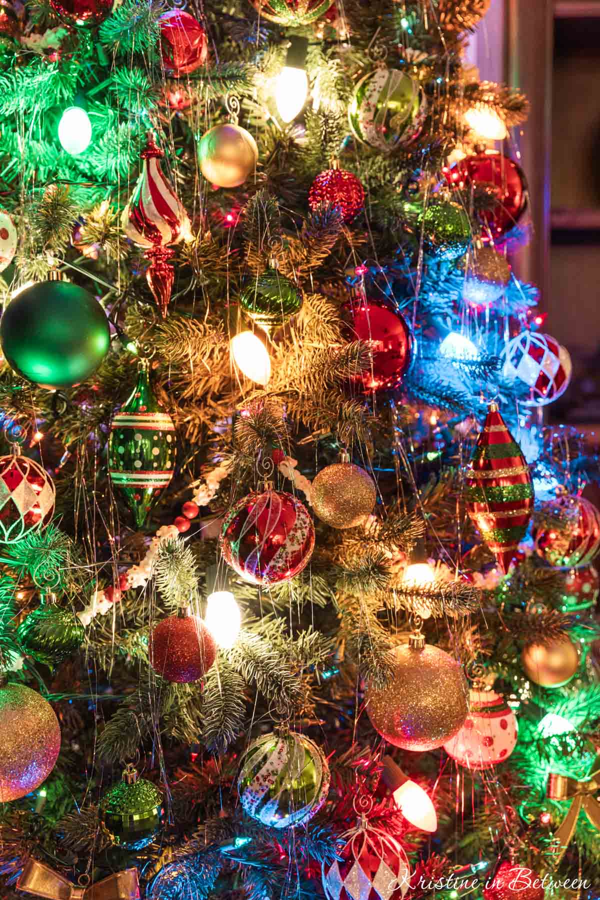 Old Fashioned Multicolor Christmas Trees Vintage Style Multi-color C7 Tree  Lights