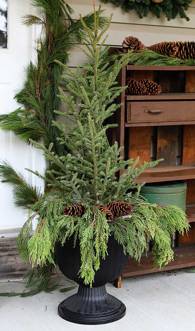 Outdoor Christmas Planter Ideas - House of Hawthornes