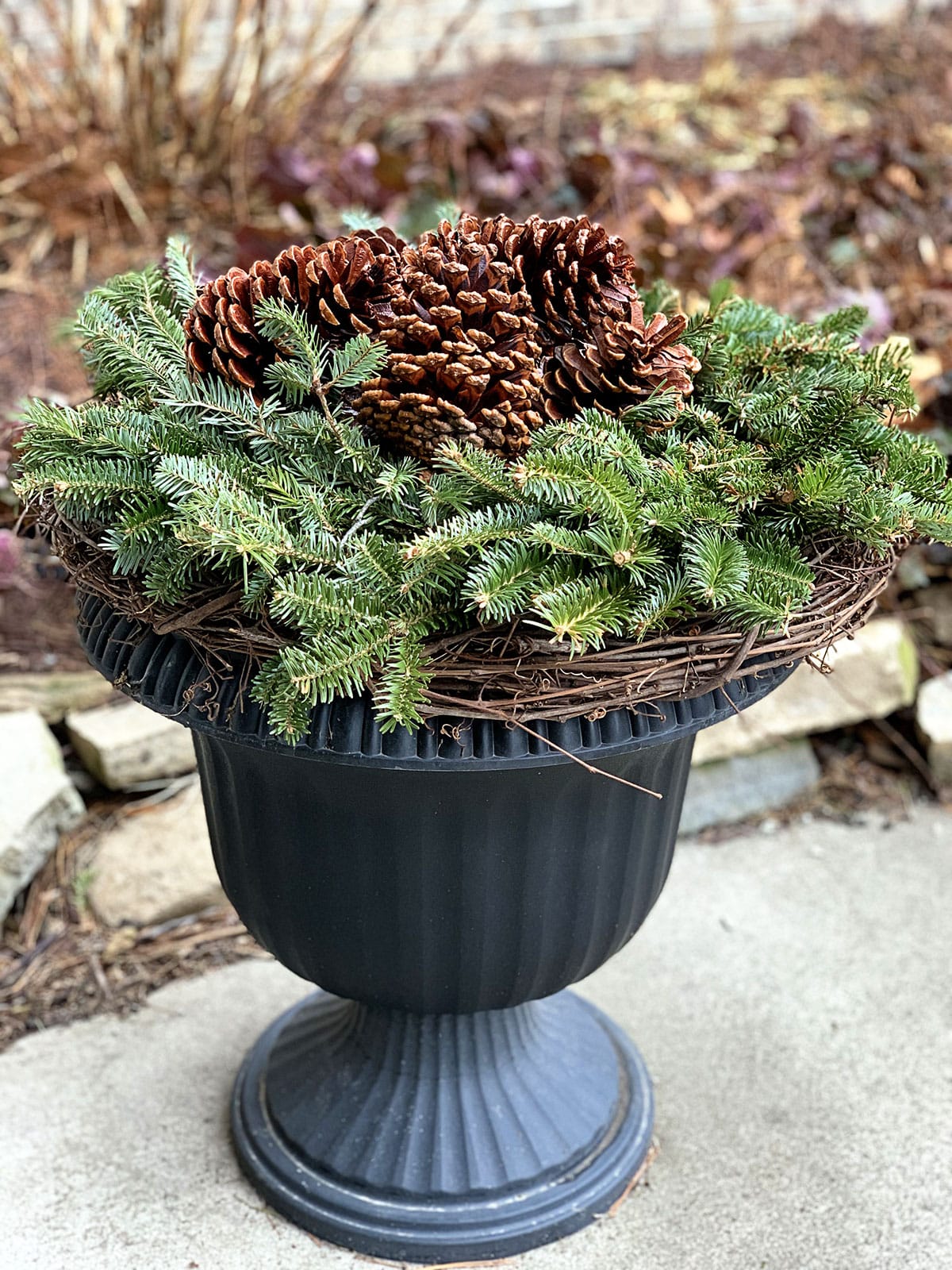 Outdoor Christmas Planter Ideas - House of Hawthornes
