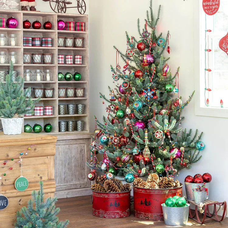 Park Hill Blue Spruce Half Christmas Tree 7.5' – A Colorful Farmhouse