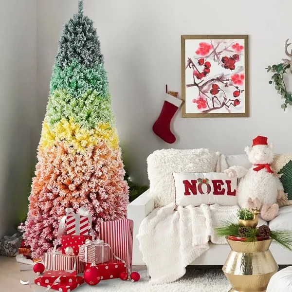 Pastel Rainbow Christmas Multicolor Christmas Trees Rainbow ? Tree For  Christmas ?