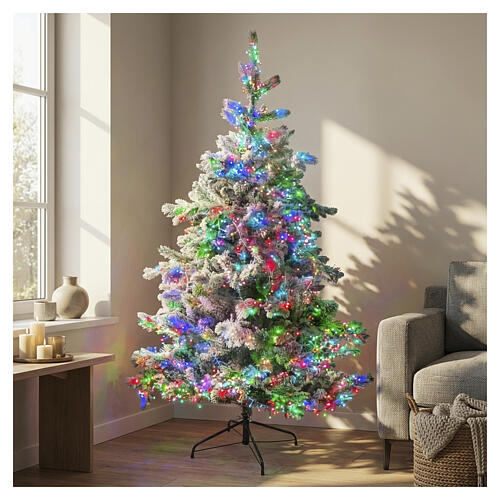Pine RGB Christmas tree 210 cm 3200 LED flocked poly | online sales on  HOLYART.com