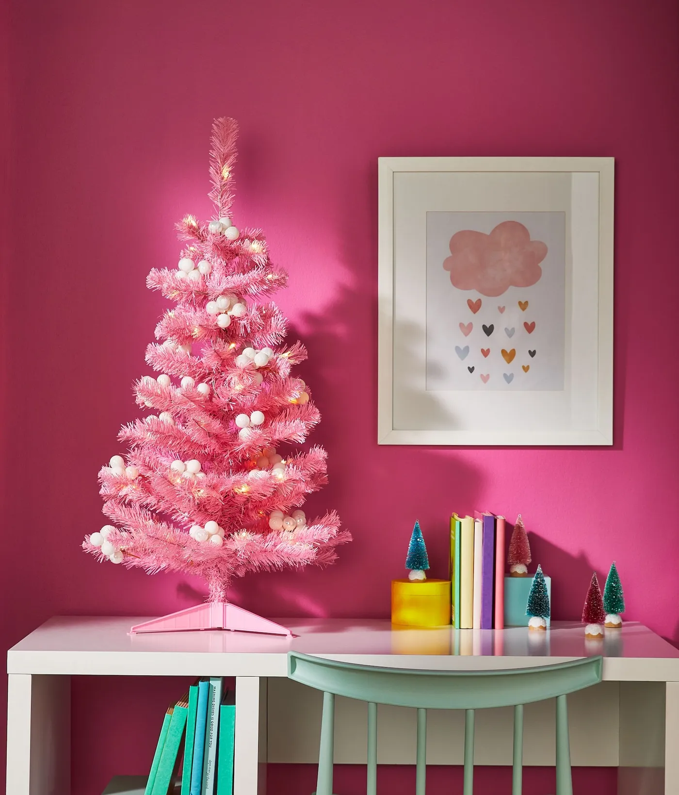 Pink Christmas Christmas Table Tree Sweet Treats Pink Christmas Tree