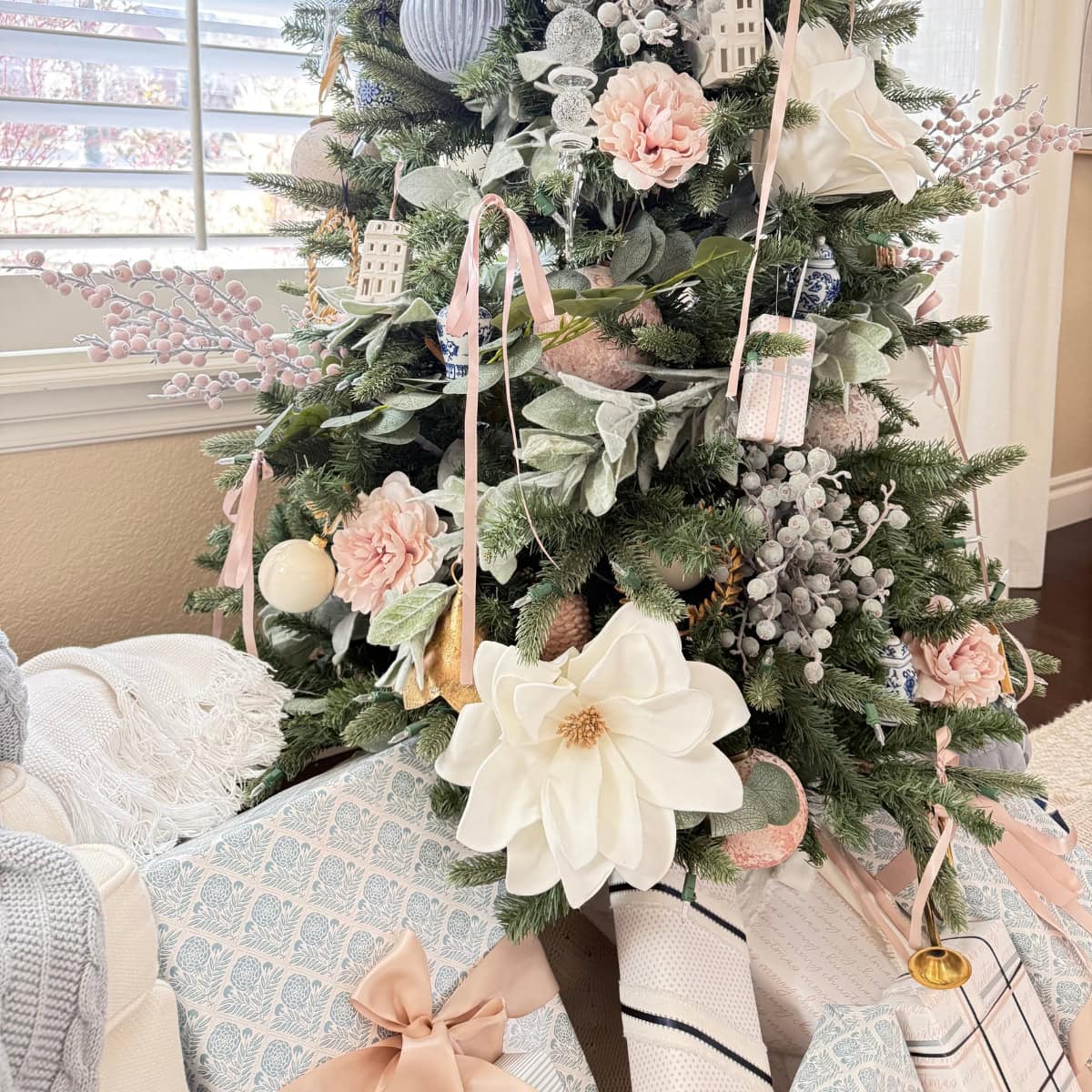 Pristine Boujee Christmas Decorations - Elegant Modern Shop Tree