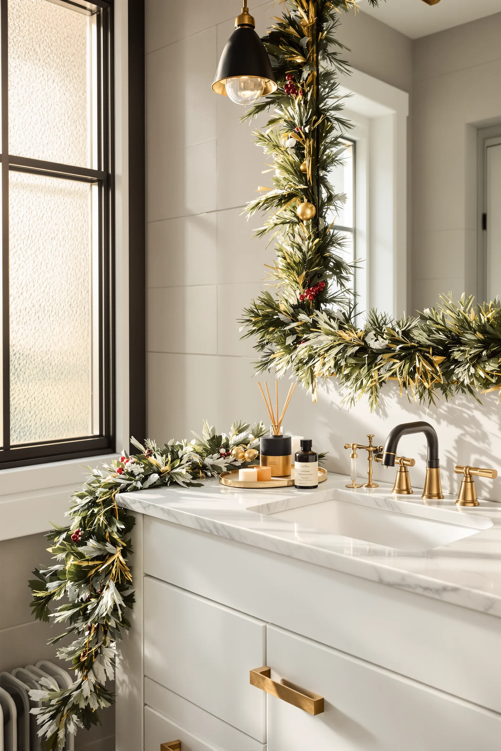 Provo Gear Red & Gold Christmas Wreath Shower Curtain – Holiday Bathroom  Decor With Hooks Christmas Bathroom Set With Hooks