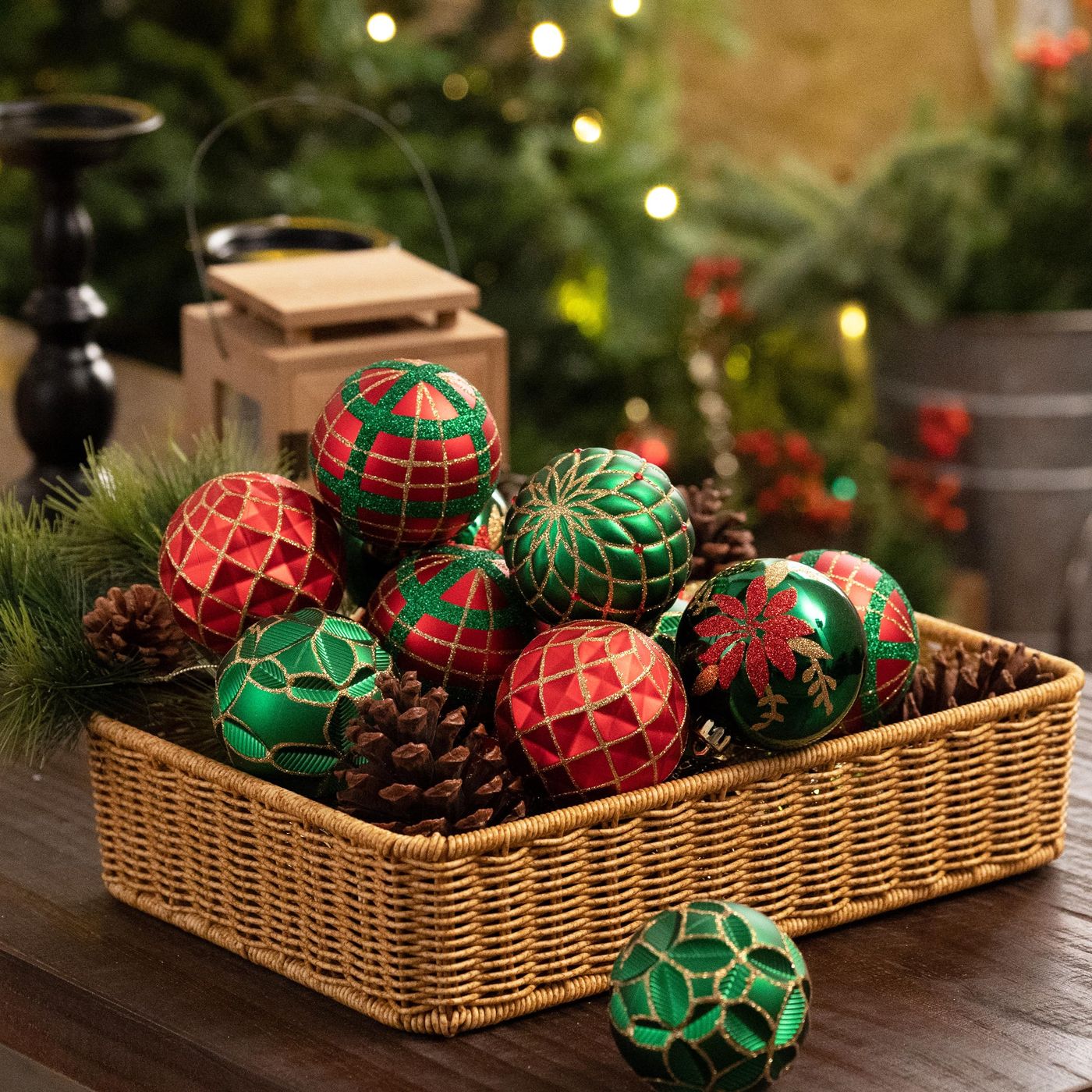 Red & Green Christmas Ornaments - All The Fall Things