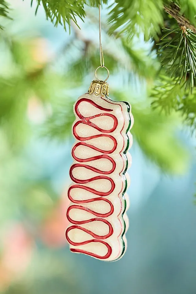 Ribbon Candy Glass Ornament | Terrain