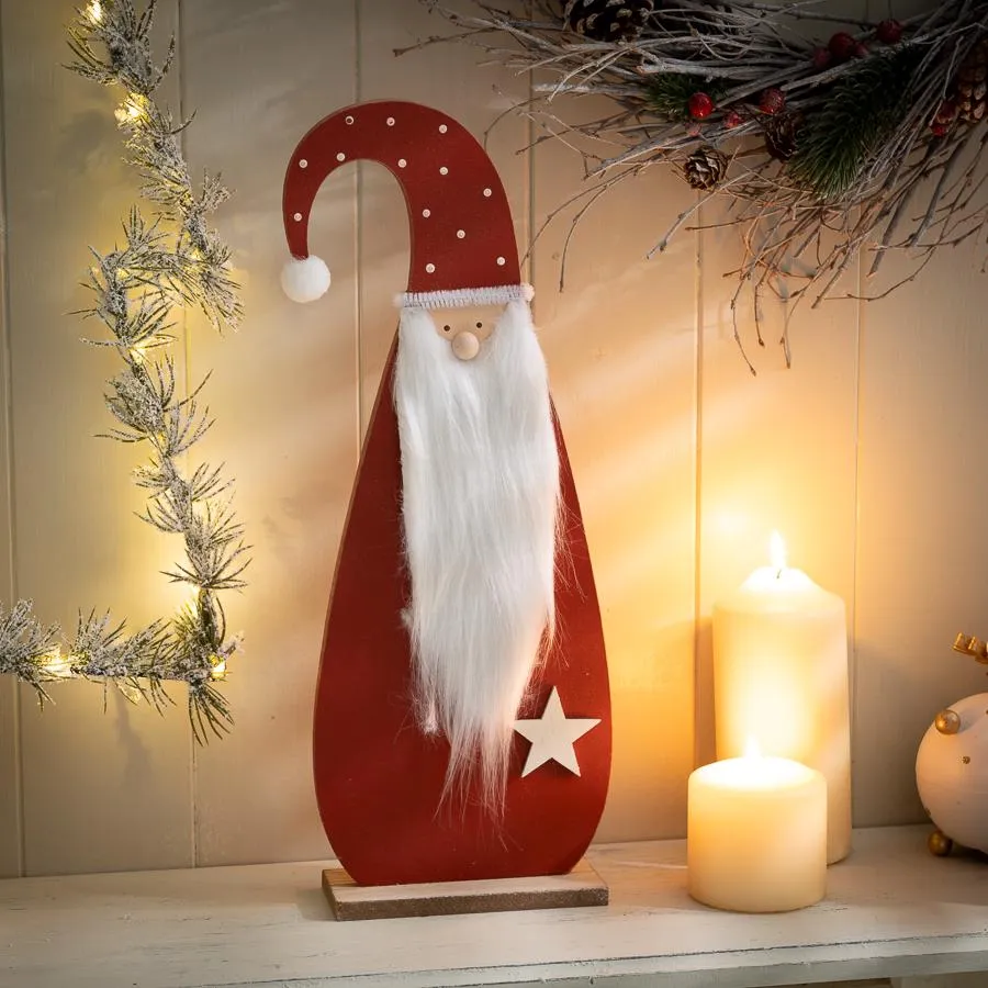 Santa Claus Silver Décor Shelf Sitters Christmas Shelf-Sitter Figurines  Festive Décor For Shelves NZ – The
