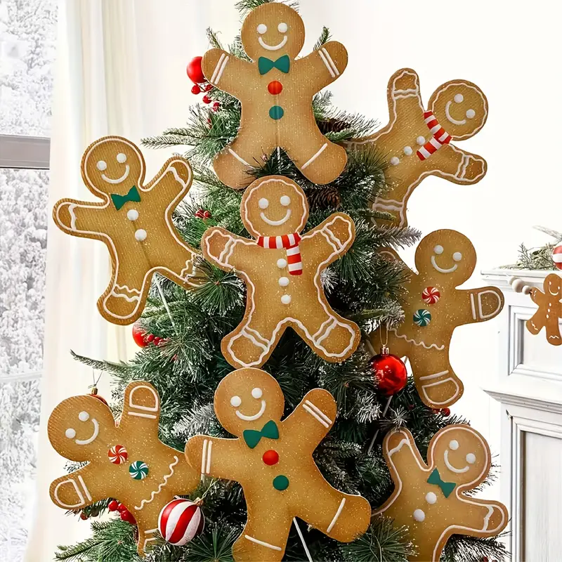 set 8 large gingerbread christmas tree ornaments - Temu Bahrain